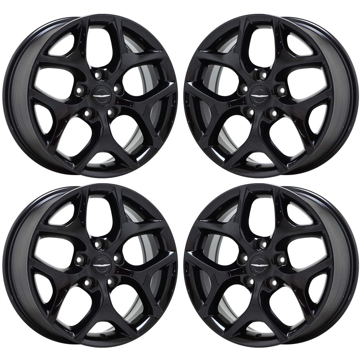 18" Chrysler Pacifica Gloss Black wheels rims Factory OEM set 2593